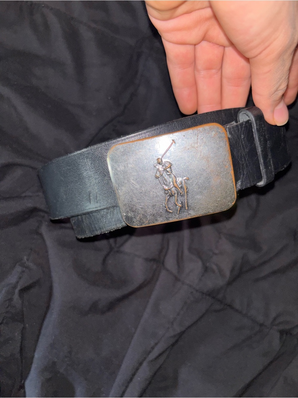 Polo by Ralph Lauren Black Leather Belt Strap